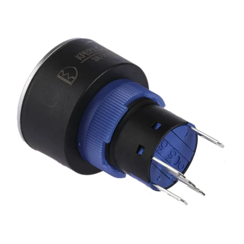 RS PRO Series Illuminated Push Button Switch, Momentary, Panel Mount, 22.2 mm Cutout, SPDT Contact, Red LED, IP65, 36V KPB22