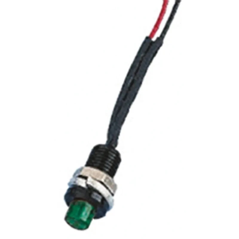 Oxley Green Panel Mount Indicator, 24V ac, 15mA, Lead Wire Termination, IP66 Rated, Prominent OXL/CLH/63/B/P/24AC/FL30/GN