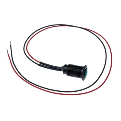 Oxley Green Panel Mount Indicator, 10.2 mm Mount Hole, Flying Lead Termination, IP66, 230V AC OXL/CLH/100/230/FL30/GN