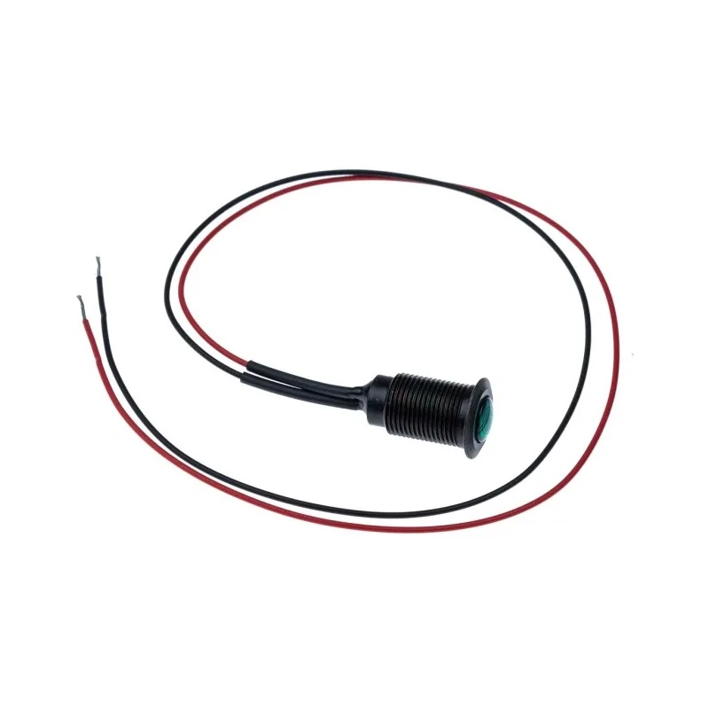 Oxley Green Panel Mount Indicator, 10.2 mm Mount Hole, Flying Lead Termination, IP66, 230V AC OXL/CLH/100/230/FL30/GN