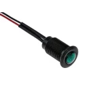 Oxley Green Panel Mount Indicator, 10.2 mm Mount Hole, Flying Lead Termination, IP66, 230V AC OXL/CLH/100/230/FL30/GN