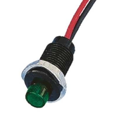 Oxley Green Panel Mount Indicator 10.2 mm Mount Hole Size, IP66 Rated, 230V AC, 160mcd Luminous OXL/CLH/100/P/230/FL30/GN