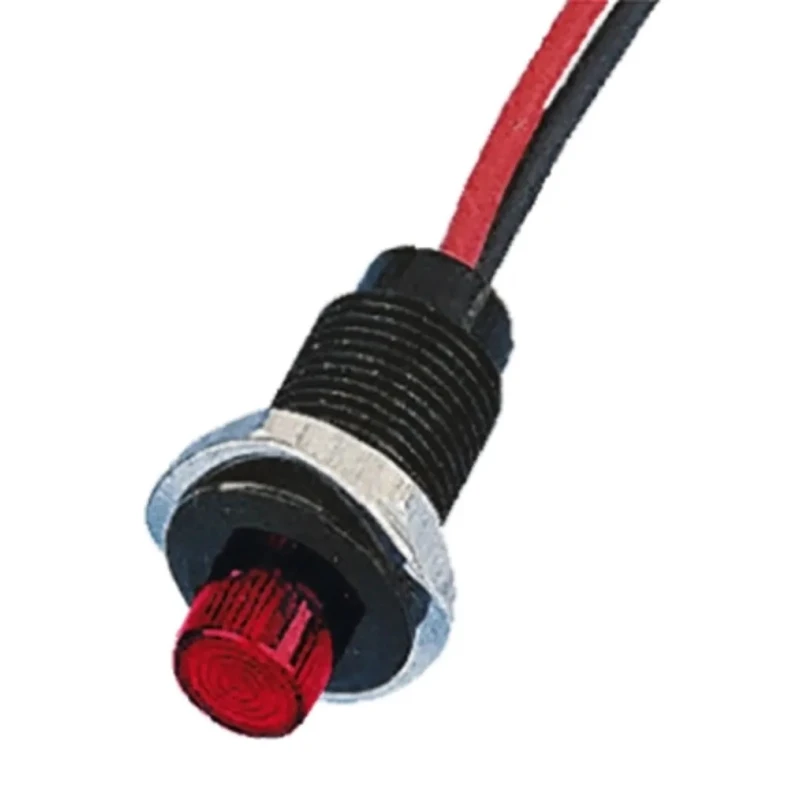 Oxley Red Indicator 24V ac Lead Wire Termination IP66 Prominent Bezel OXL/CLH/100/P/24AC/FL30/AL