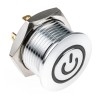 RS PRO MPB16 Series Illuminated Momentary Push Button Switch, Panel Mount, 16 mm Cutout, SPST, Red LED, IP67, 36 V dc MPB16