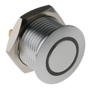 RS PRO Illuminated Momentary Push Button Switch Panel Mount 16 mm Cutout SPST RGB LED IP67 36 V dc MPB16