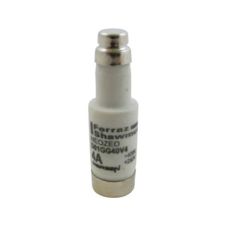 Mersen Neozed Fuse, 4A, 400V AC, D01 Bottle Fuse Size, Ceramic Body, Breaking Capacity 50kA, Model W200809 / D01GG40V4