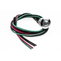 RS PRO Illuminated Momentary Panel Mount Push Button Switch 16 mm Cutout SPST Green Red LED IP67 36 V dc MPB16