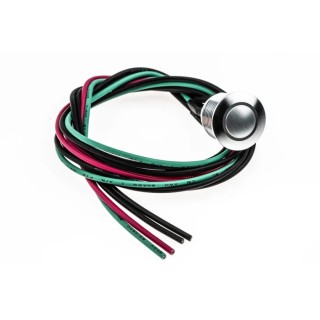 RS PRO Illuminated Momentary Panel Mount Push Button Switch 16 mm Cutout SPST Green Red LED IP67 36 V dc MPB16
