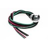 RS PRO Illuminated Momentary Panel Mount Push Button Switch 16 mm Cutout SPST Green Red LED IP67 36 V dc MPB16