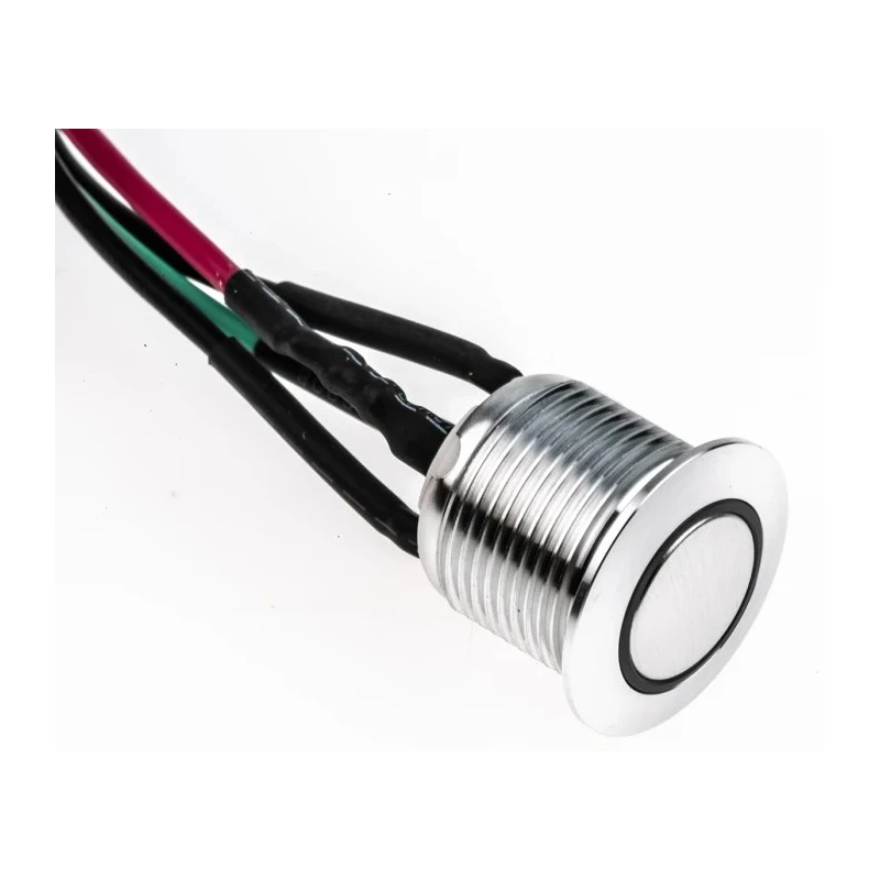 RS PRO Illuminated Momentary Panel Mount Push Button Switch 16 mm Cutout SPST Green Red LED IP67 36 V dc MPB16