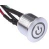 RS PRO Illuminated Push Button Switch Momentary Panel Mount 16 mm Cutout SPST Green LED IP67 36 V dc MPB16