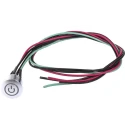 RS PRO Illuminated Push Button Switch Momentary Panel Mount 16 mm Cutout SPST Green LED IP67 36 V dc MPB16