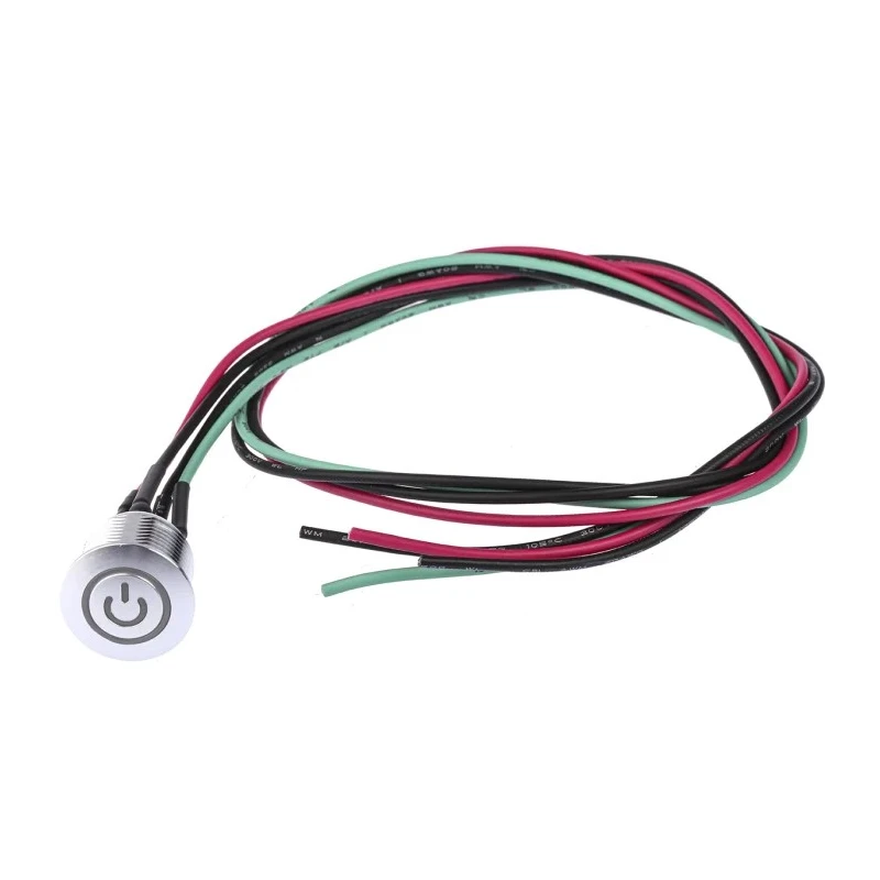 RS PRO Illuminated Push Button Switch Momentary Panel Mount 16 mm Cutout SPST Green LED IP67 36 V dc MPB16