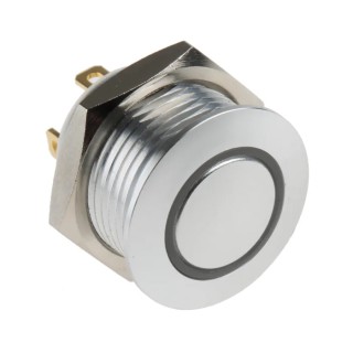 RS PRO Illuminated Momentary Push Button Switch with Green LED, Panel Mount, 16 mm Cutout, SPST, IP67, 36 V dc MPB16