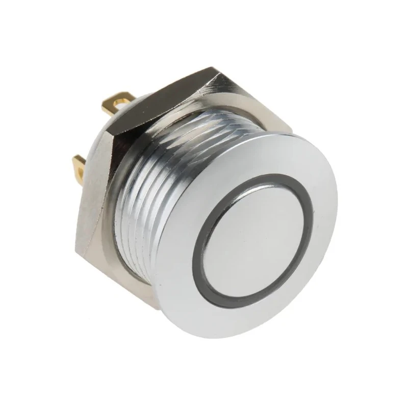 RS PRO Illuminated Momentary Push Button Switch with Green LED, Panel Mount, 16 mm Cutout, SPST, IP67, 36 V dc MPB16