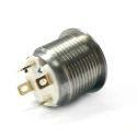 RS PRO Illuminated Momentary Push Button Switch, Panel Mount, 16 mm Cutout, SPST, Yellow LED, IP67, 36 V dc 175-9126