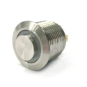 RS PRO Illuminated Momentary Push Button Switch, Panel Mount, 16 mm Cutout, SPST, Yellow LED, IP67, 36 V dc 175-9126