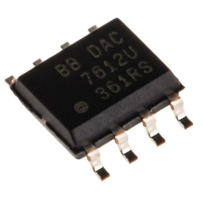 Texas Instruments 12-Bit 2-Channel Digital to Analogue Converter SPI Interface 130ksps 8-Pin SOIC DAC7612U