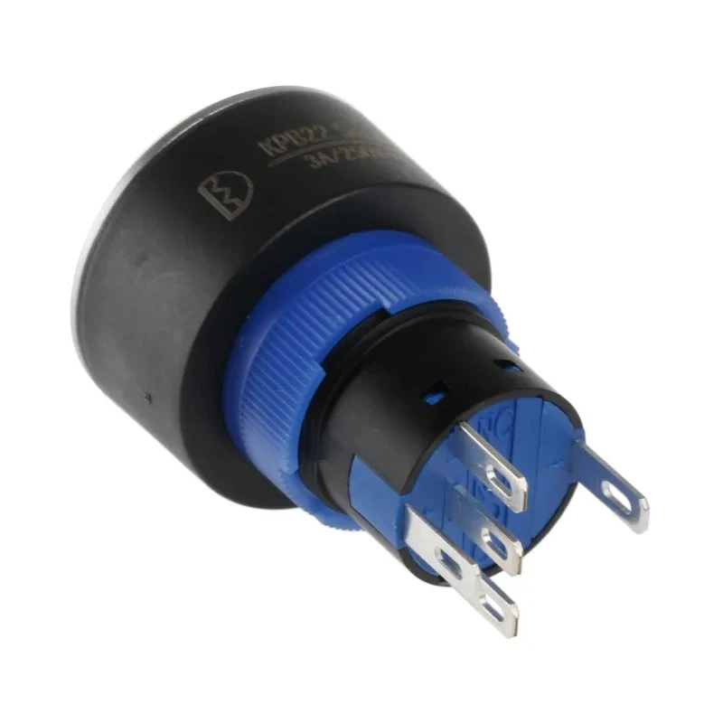 RS PRO Illuminated Push Button Switch Panel Mount Momentary SPDT 22.2 mm Cutout Red LED IP65 36 V dc 250 V KPB22