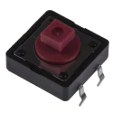 APEM Red Tactile Switch Plunger, 3 mm Actuator Length, SPST 50mA 12 V dc Surface Mount DTS24RV