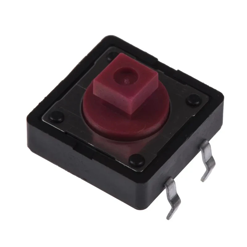 APEM Red Tactile Switch Plunger, 3 mm Actuator Length, SPST 50mA 12 V dc Surface Mount DTS24RV