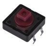 APEM Red Tactile Switch Plunger, 3 mm Actuator Length, SPST 50mA 12 V dc Surface Mount DTS24RV