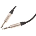 Van Damme Male 6 mm Mono Jack to Male 6 mm Mono Jack Auxiliary Cable, Black, 6 m 101-100-100 BLACK