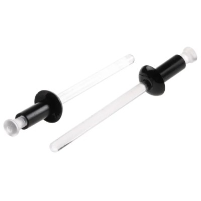 Essentra Nylon Clinch Rivet, 4 mm Diameter, 9.6 mm Length, Polycarbonate Mandrel 379-9646