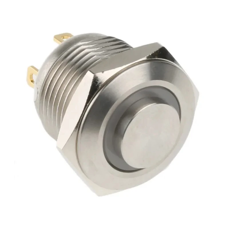 RS PRO Illuminated Push Button Switch Momentary SPST Panel Mount Blue LED IP67 36V DC MPB16