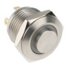 RS PRO Illuminated Push Button Switch Momentary SPST Panel Mount Blue LED IP67 36V DC MPB16
