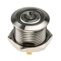 RS PRO Illuminated Momentary Panel Mount Push Button Switch, 16 mm Cutout, SPST, White LED, IP67, 36 V MPB16