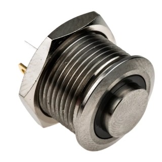 RS PRO MPB16 Series Illuminated Momentary Push Button Switch, Panel Mount, 16 mm Cutout, SPST, RGB LED, IP67, 36 V dc MPB16