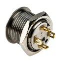 RS PRO Illuminated Momentary Panel Mount Push Button Switch, 16 mm Cutout, SPST, White LED, IP67, 36 V MPB16
