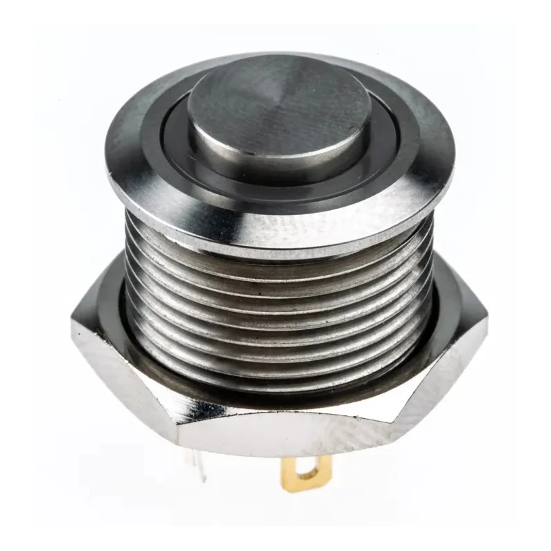 RS PRO MPB16 Series Illuminated Momentary Push Button Switch, Panel Mount, 16 mm Cutout, SPST, RGB LED, IP67, 36 V dc MPB16