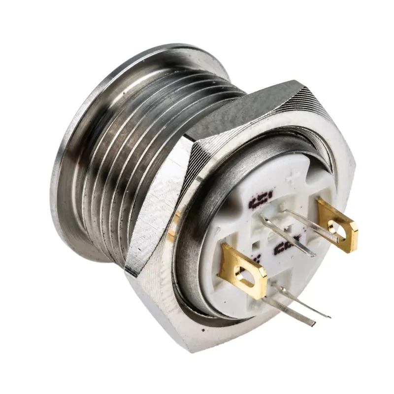 RS PRO MPB16 Series Illuminated Momentary Push Button Switch, Panel Mount, 16 mm Cutout, SPST, RGB LED, IP67, 36 V dc MPB16