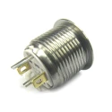 RS PRO MPB16 Series Illuminated Momentary Push Button Switch Panel Mount 16 mm Cutout SPST RGB LED IP67 36 V dc MPB16