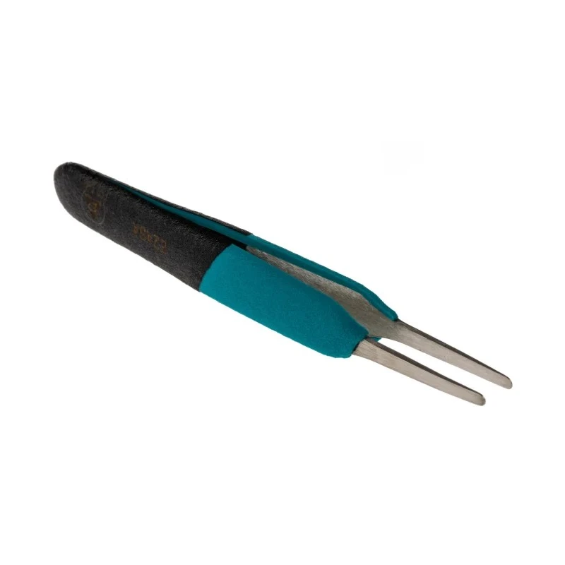Weller Erem 4.7in Stainless Steel Flat ESD Safe Tweezer E2ASA