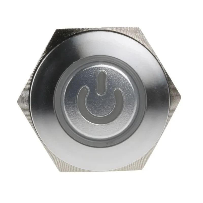 RS PRO Illuminated Panel Mount Push Button Switch SPST 16 mm Cutout Blue LED IP67 36 V dc MPB16
