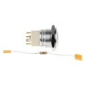 RS PRO Illuminated Panel Mount Push Button Switch SPST 16 mm Cutout Blue LED IP67 36 V dc MPB16