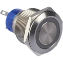 RS PRO Illuminated Push Button Switch Momentary Panel Mount SPDT 22.2 mm Cutout Blue LED IP67 36 V DC 5 A MPB22