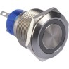 RS PRO Illuminated Push Button Switch Momentary Panel Mount SPDT 22.2 mm Cutout Blue LED IP67 36 V DC 5 A MPB22