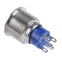 RS PRO Illuminated Momentary Push Button Switch Panel Mount 22.2 mm Cutout SPDT Red LED IP67 36V DC 250V AC MPB22