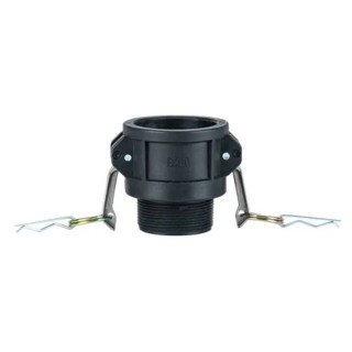 RS PRO Hose Connector 38.1 mm ID Polypropylene, BSP Male 1-1/2 in, 7 bar, -40°C to 80°C 382-5672