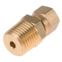 RS PRO Brass Compression Fitting for Use with Thermocouple or PRT Probe, RoHS Compliant, United Kingdom Origin 381-7283