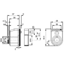 Elesa 5 Digit Mechanical Position Indicator Counter, Clockwise Rotation, Model DD52R