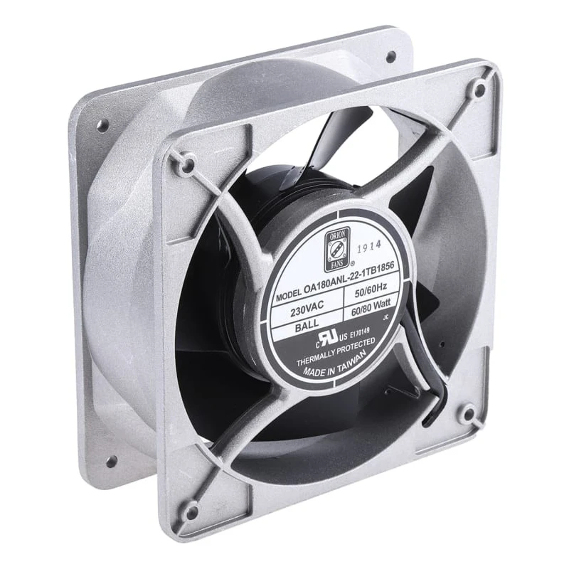 RS PRO OA180ANL Series Industrial AC Axial Fan 230V 80W 679.6 m³/h IP56 180 mm 3250 RPM 175-9783
