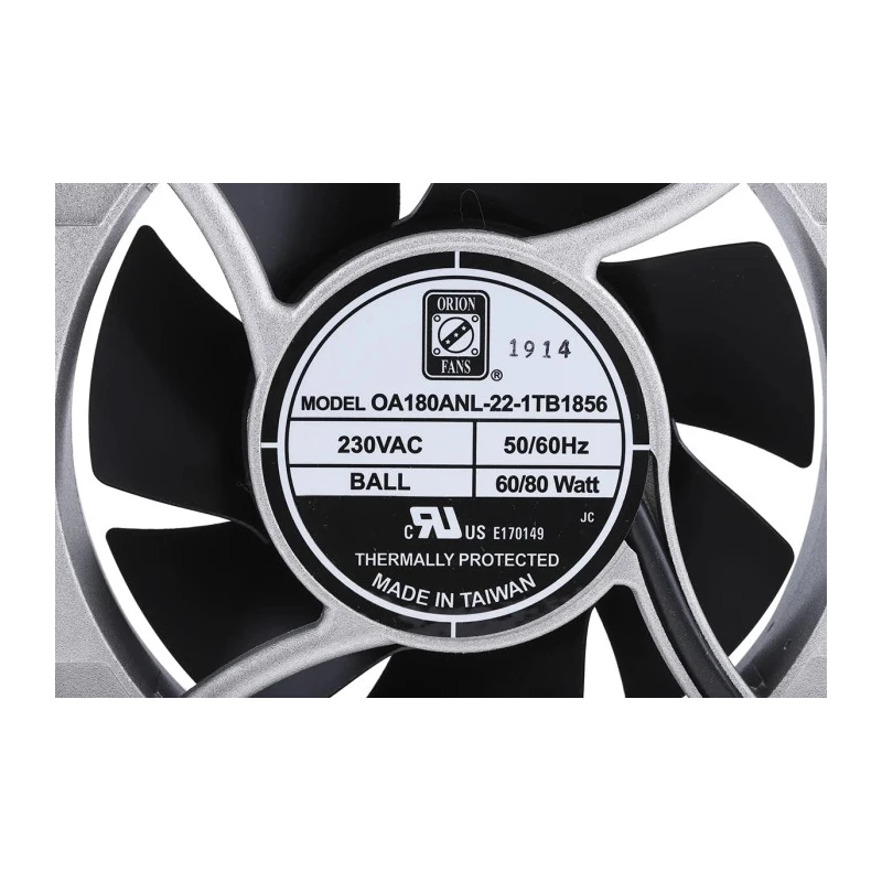 RS PRO OA180ANL Series Industrial AC Axial Fan 230V 80W 679.6 m³/h IP56 180 mm 3250 RPM 175-9783
