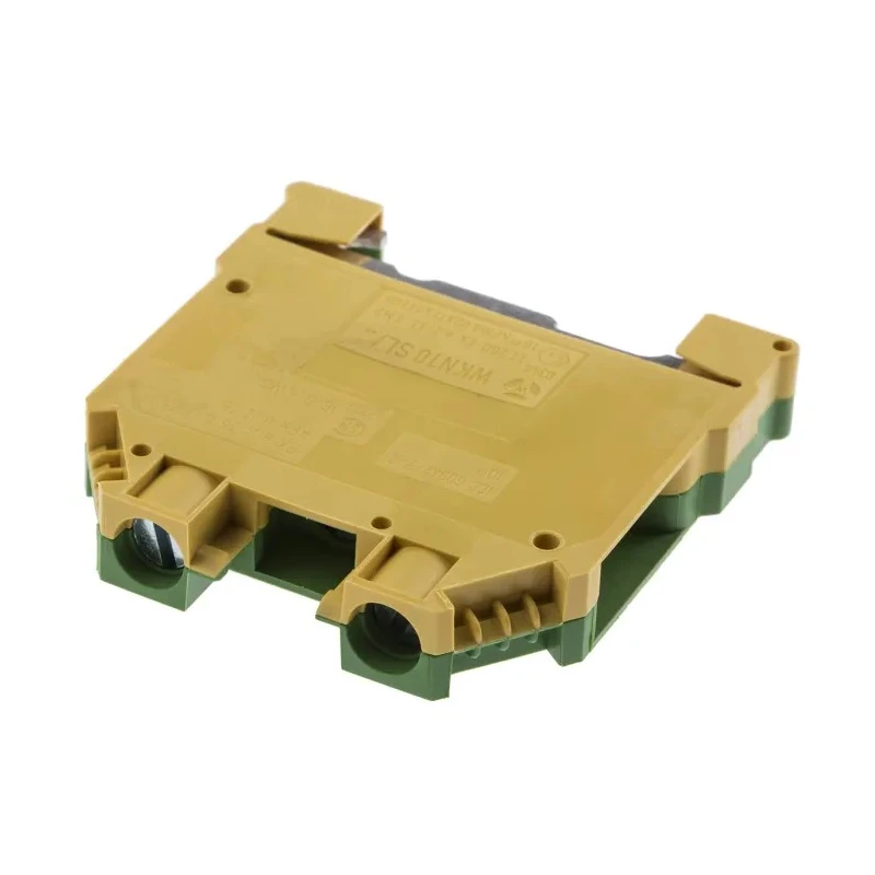 RS PRO 2-Way DIN Rail Earth Terminal Block, 10mm² Cable CSA, Screw Termination, Nylon Housing, 800V, 57A Current 384-7010