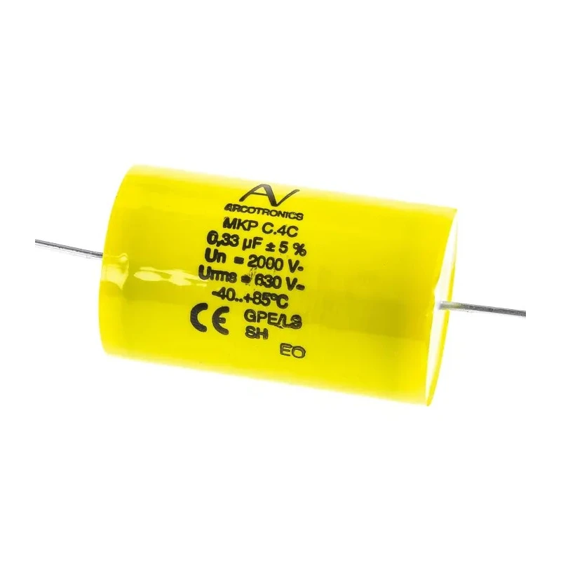 KEMET Polypropylene Capacitor 330 nF ±5% 2 kV DC 630 V AC Through Hole Mount C4CAWUD3330AA1J