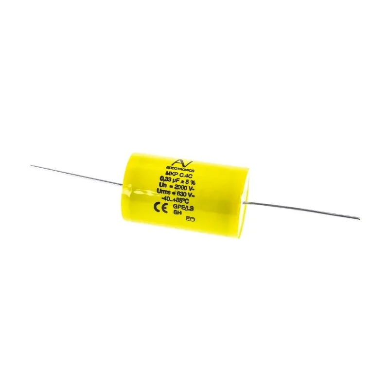 KEMET Polypropylene Capacitor 330 nF ±5% 2 kV DC 630 V AC Through Hole Mount C4CAWUD3330AA1J